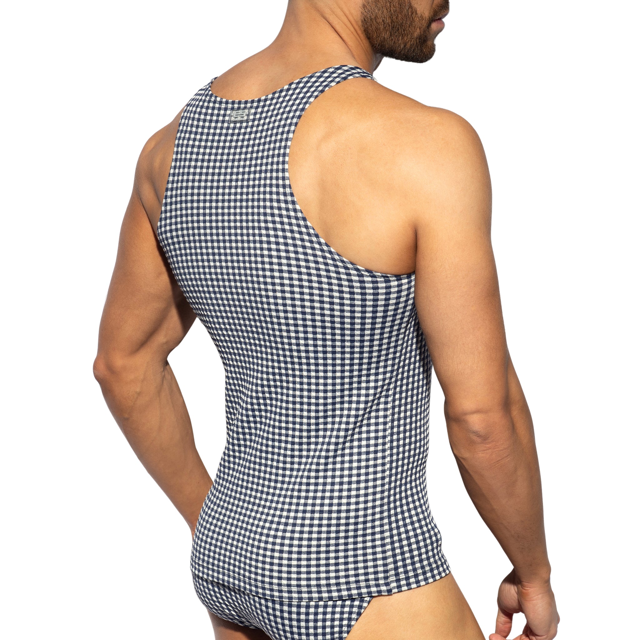 ES Collection Vichy Tank Top Navy TS346