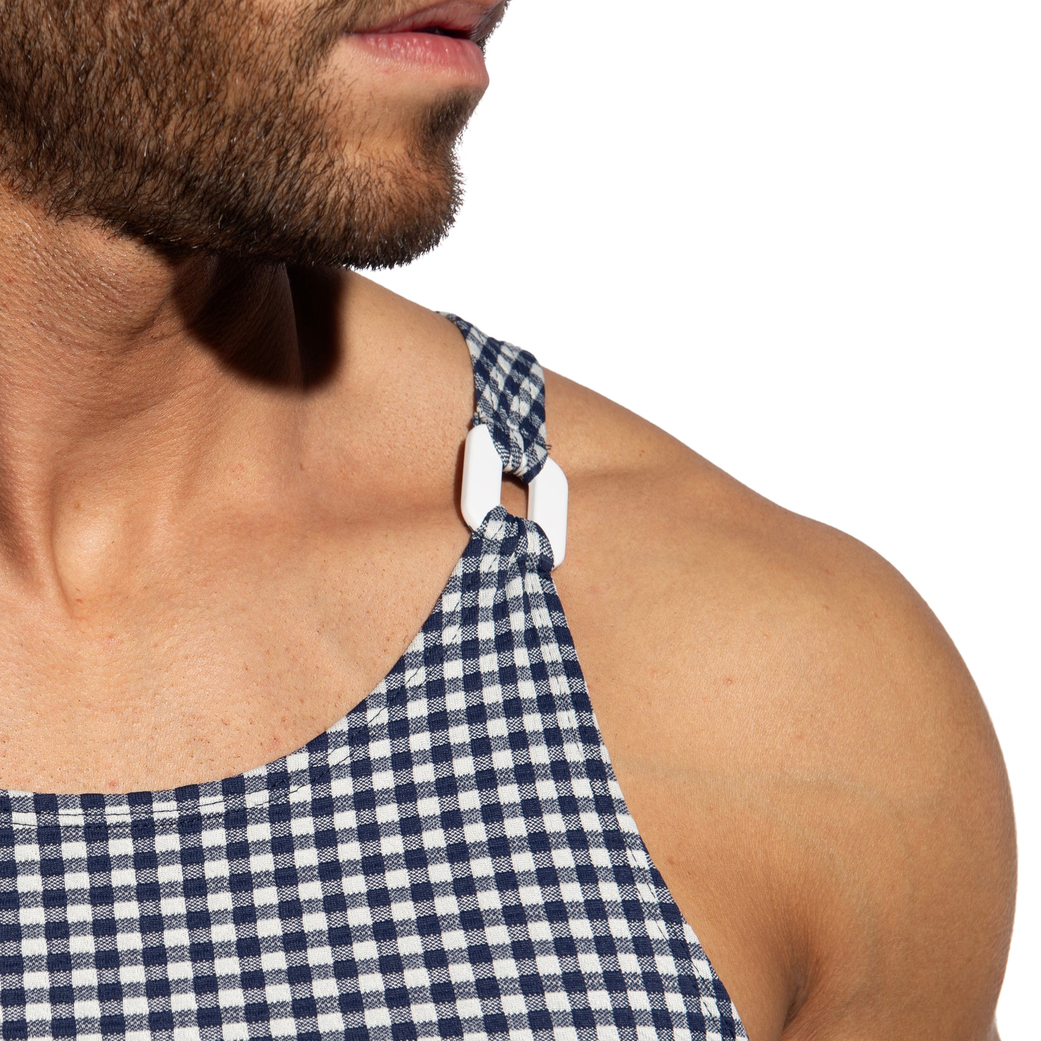 ES Collection Vichy Tank Top Navy TS346