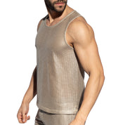 ES Collection Wysiwyg U-Neck Tanktop Beige TS347