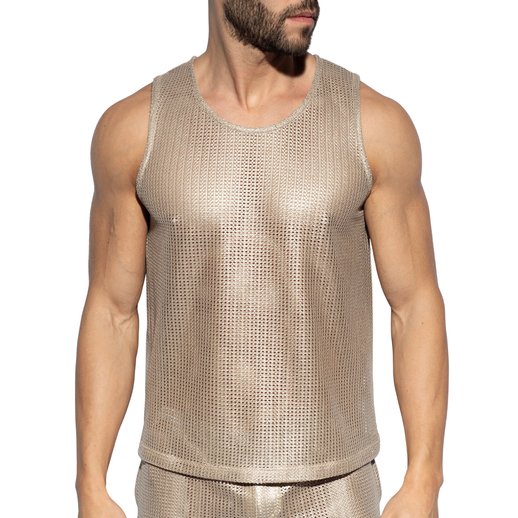 ES Collection Wysiwyg U-Neck Tanktop Beige TS347