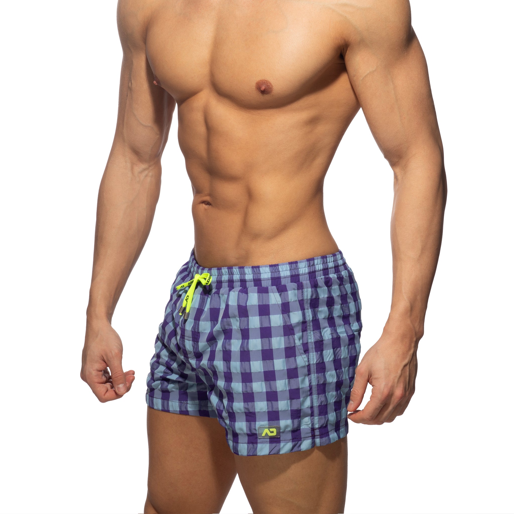 Addicted Flashy Squares Swim Shorts Violet ADS350