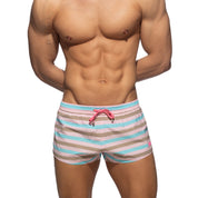 Addicted Cake Stripes Swim Shorts Pink ADS352