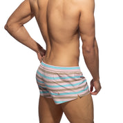Addicted Cake Stripes Swim Shorts Pink ADS352