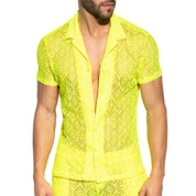 ES Collection Ibiza Retro Shirt Neon Yellow SHT027