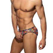 Addicted Summer Garden Bikini Brief Black AD1373
