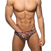 Addicted Summer Garden Bikini Brief Black AD1373