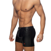 AD Fetish Vegan Leather Shorts Black ADF221