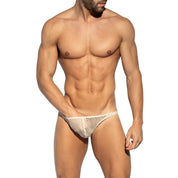 ES Collection Raw Crochet Bikini Brief Beige 2519