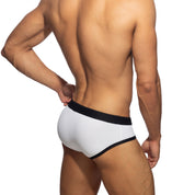 Addicted Pique Classic Swim Brief White ADS380