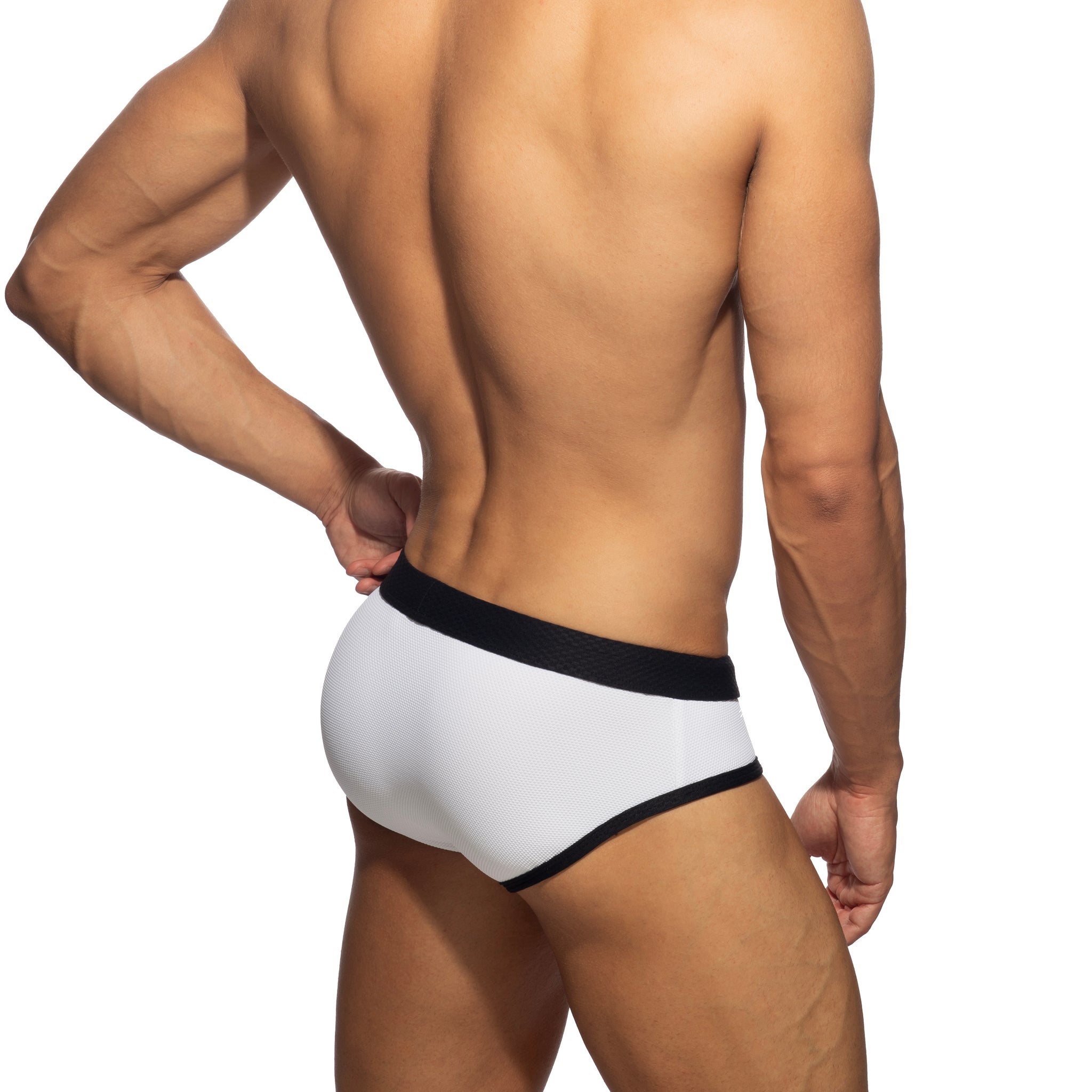 Addicted Pique Classic Swim Brief White ADS380