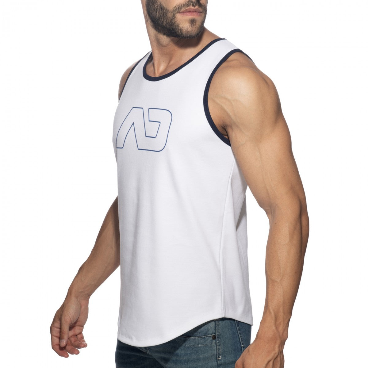 Addicted Rib AD Tank Top White AD2243