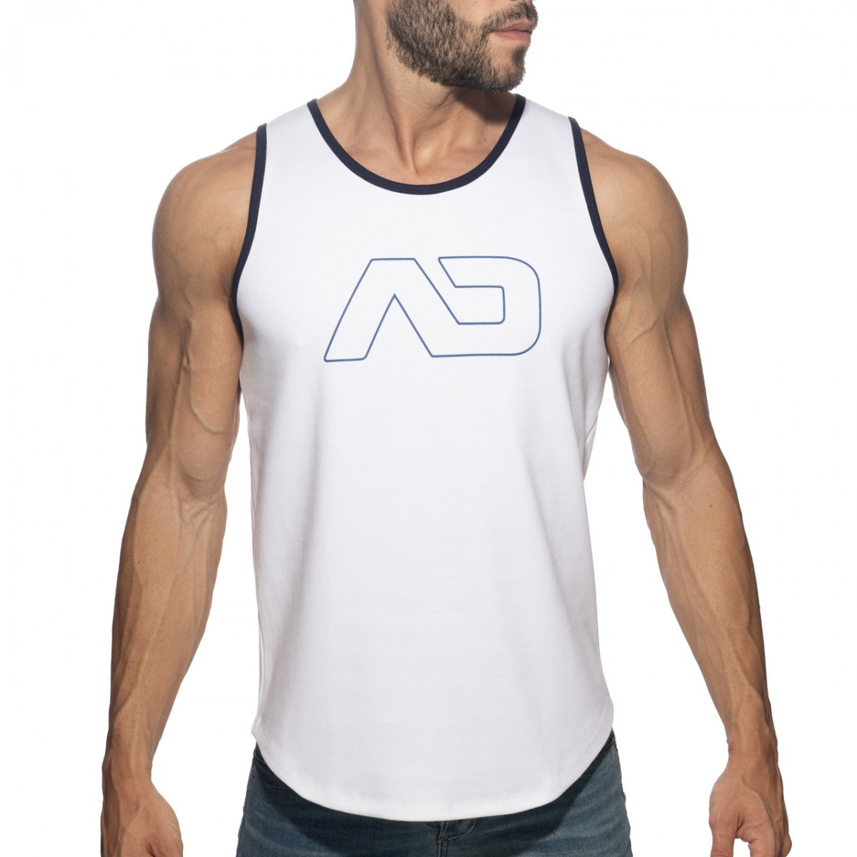 Addicted Rib AD Tank Top White AD2243