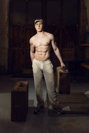 ES Collection Raw Crochet Long Pants Beige SP347