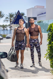 ES Collection Beachy Net Midriff Crop Top Black TS338