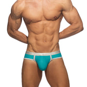 Addicted Shiny Pique Swimderwear Brief Turquoise AD1376