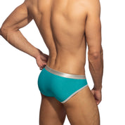 Addicted Shiny Pique Swimderwear Brief Turquoise AD1376