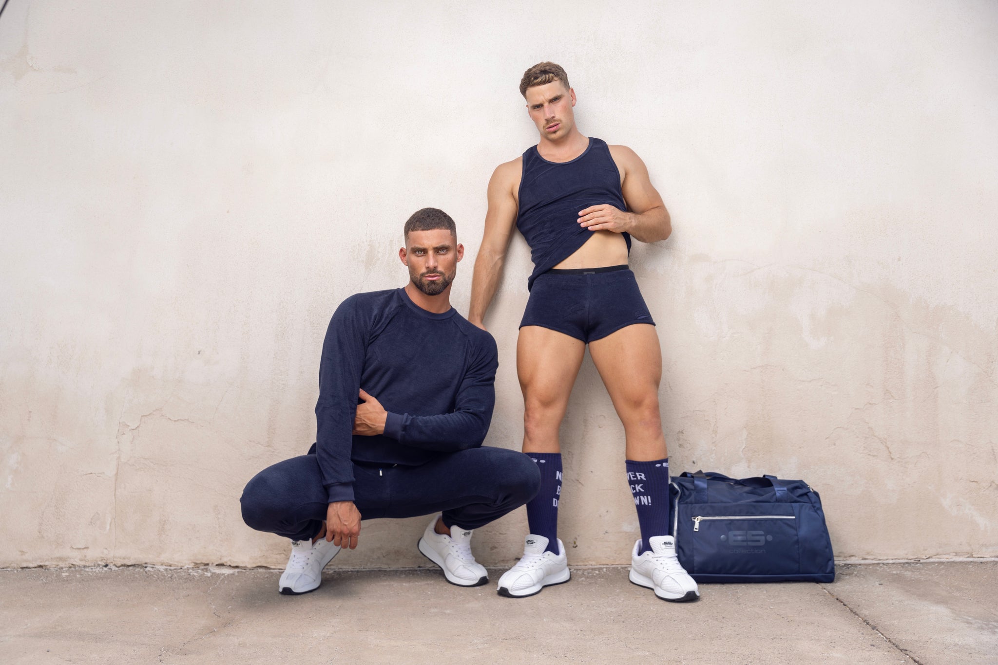 ES Collection Terrycloth Tank Top Navy TS316