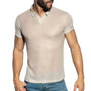 ES Collection Avant-Garde Polo Shirt Beige POLO37