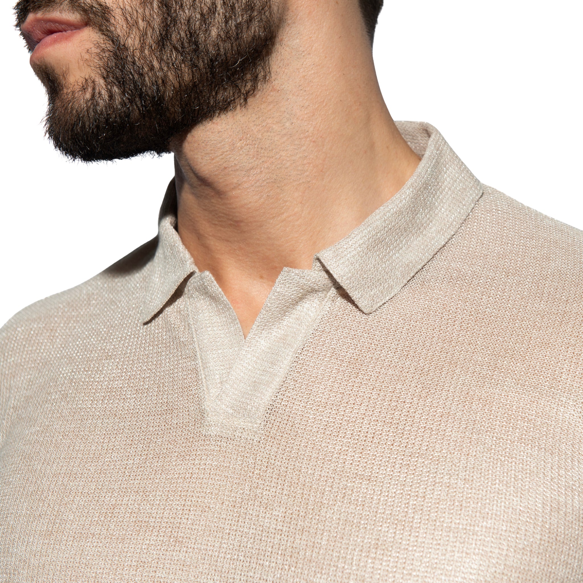 ES Collection Avant-Garde Polo Shirt Beige POLO37