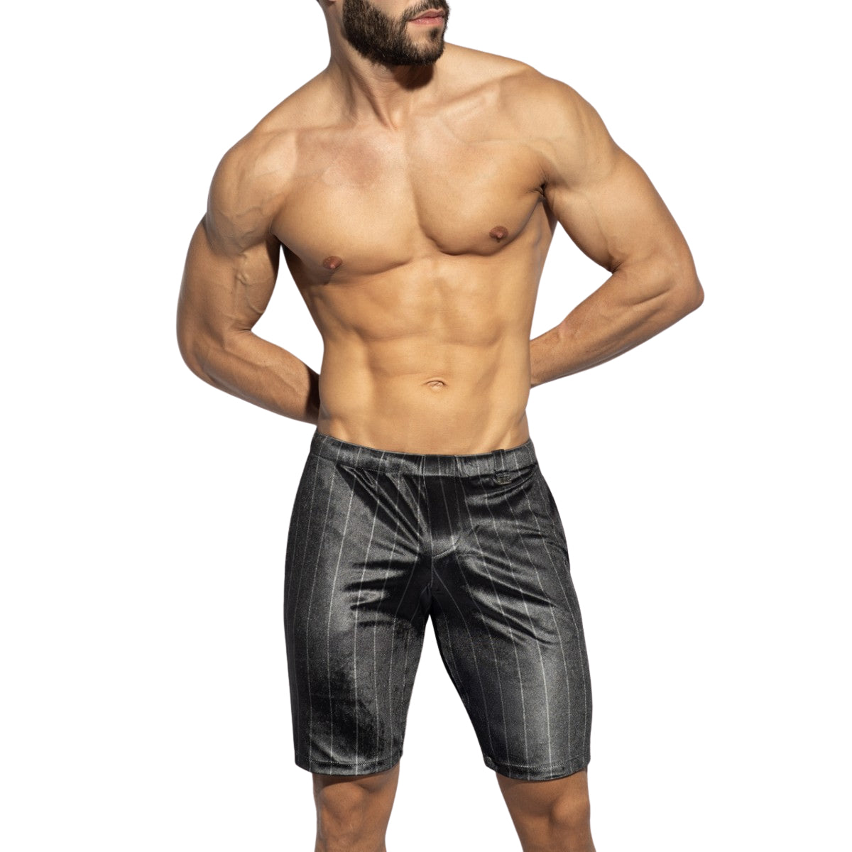 ES Collection Diplomatic Belt Shorts Black SP342