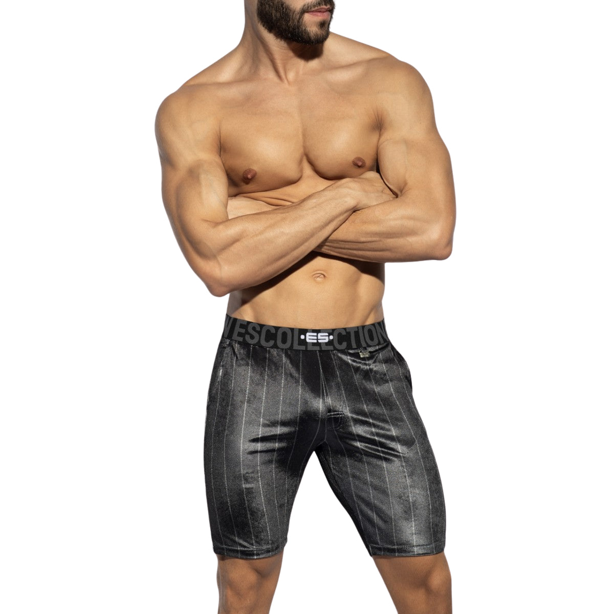 ES Collection Diplomatic Band Shorts Black SP312