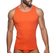 Addicted Puff Tank Top Orange AD1378