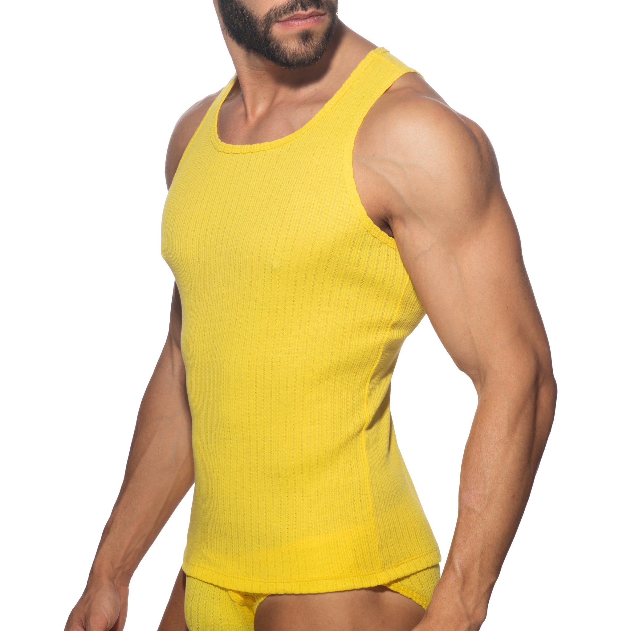 Addicted Puff Tank Top Yellow AD1378