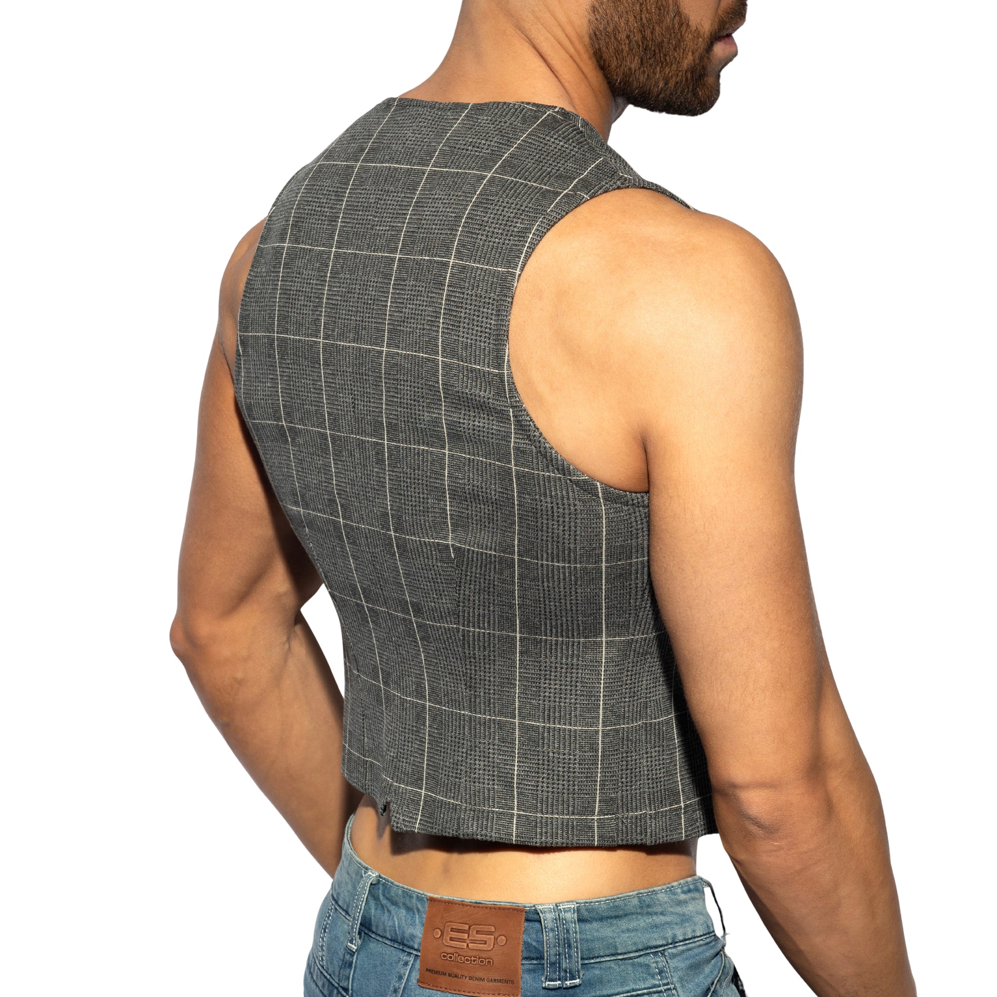 ES Collection Tweed Vest Charcoal SP340