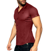 ES Collection Slim Fit Shirt Aubergine SHT023