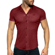 ES Collection Slim Fit Shirt Aubergine SHT023
