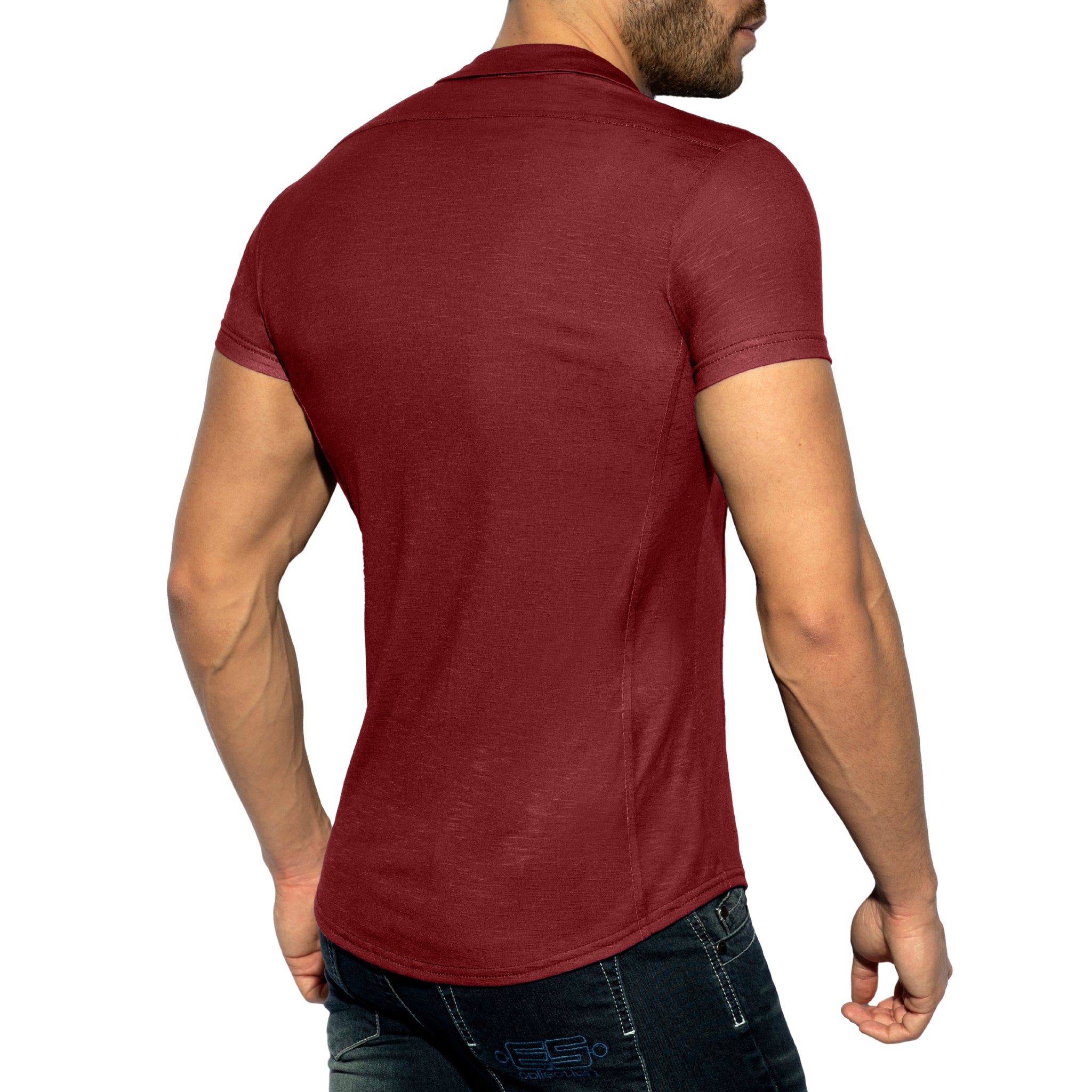 ES Collection Slim Fit Shirt Aubergine SHT023