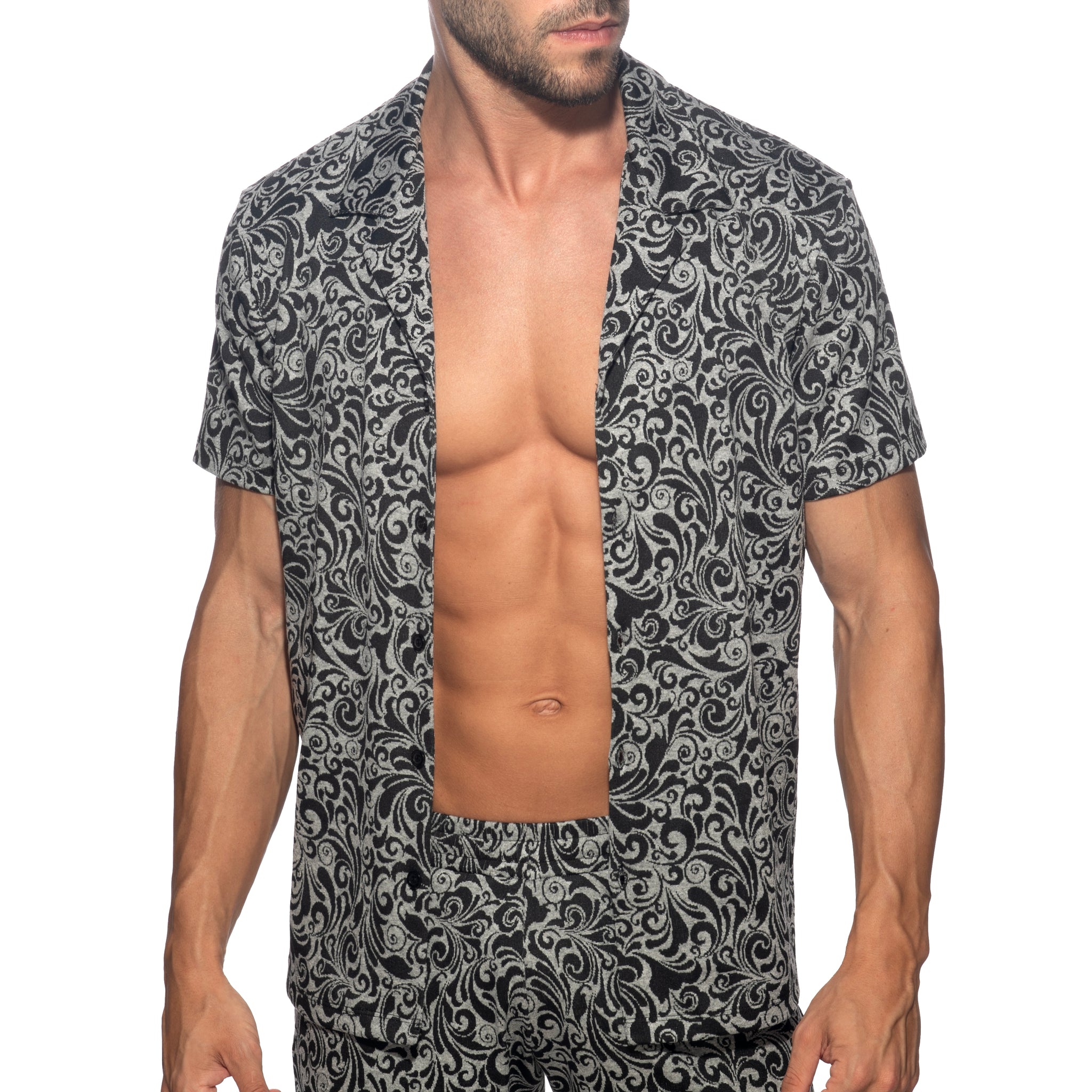 Addicted Rococo Shirt Charcoal AD1381