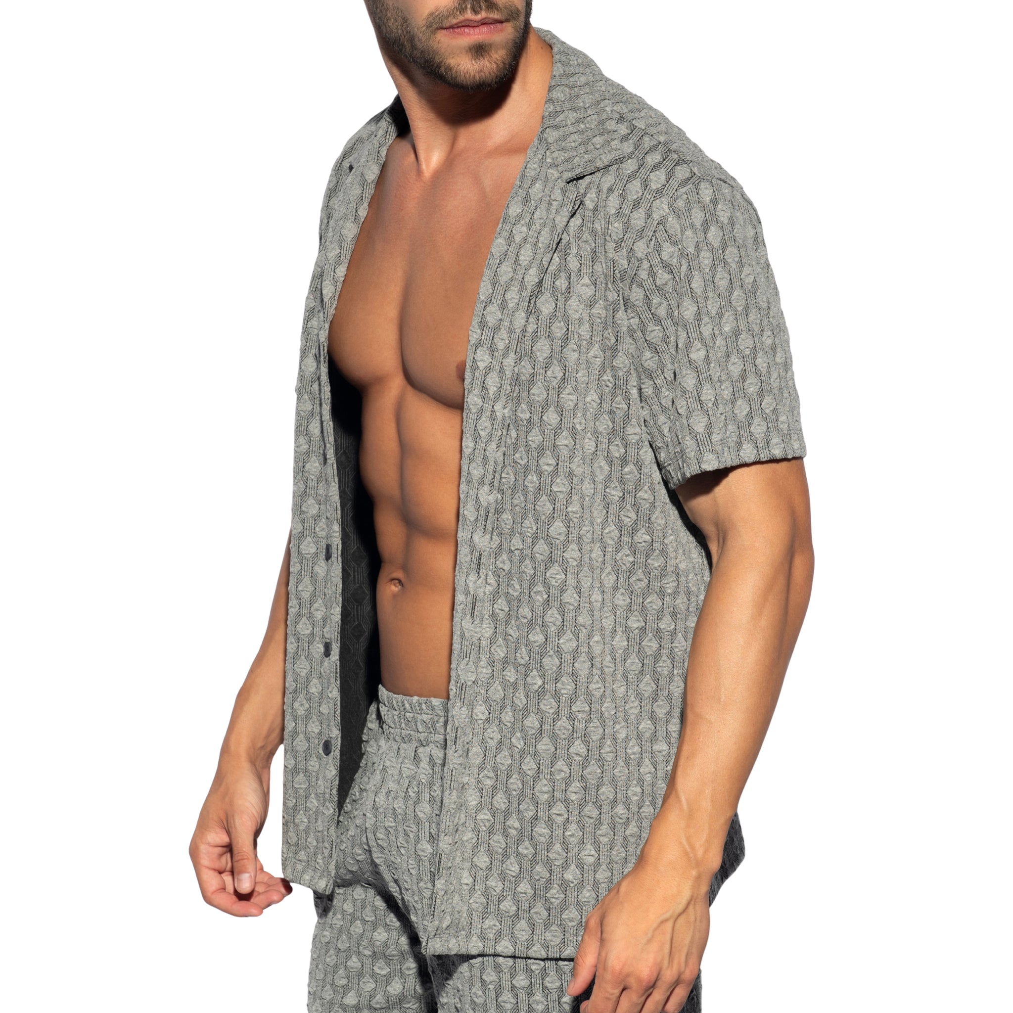 ES Collection Glen Shirt Charcoal SHT033