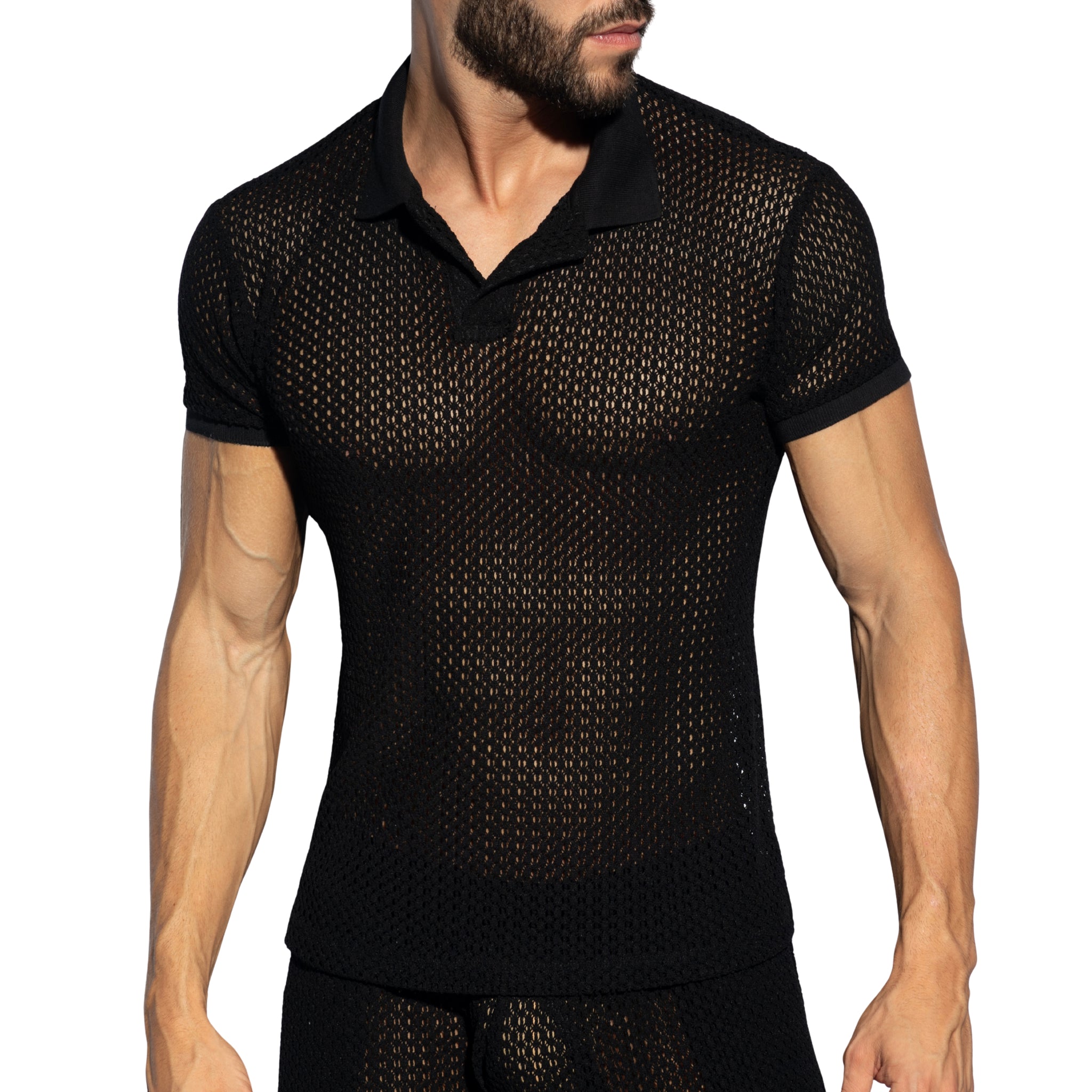 ES Collection Brisa Polo Shirt Black POLO36