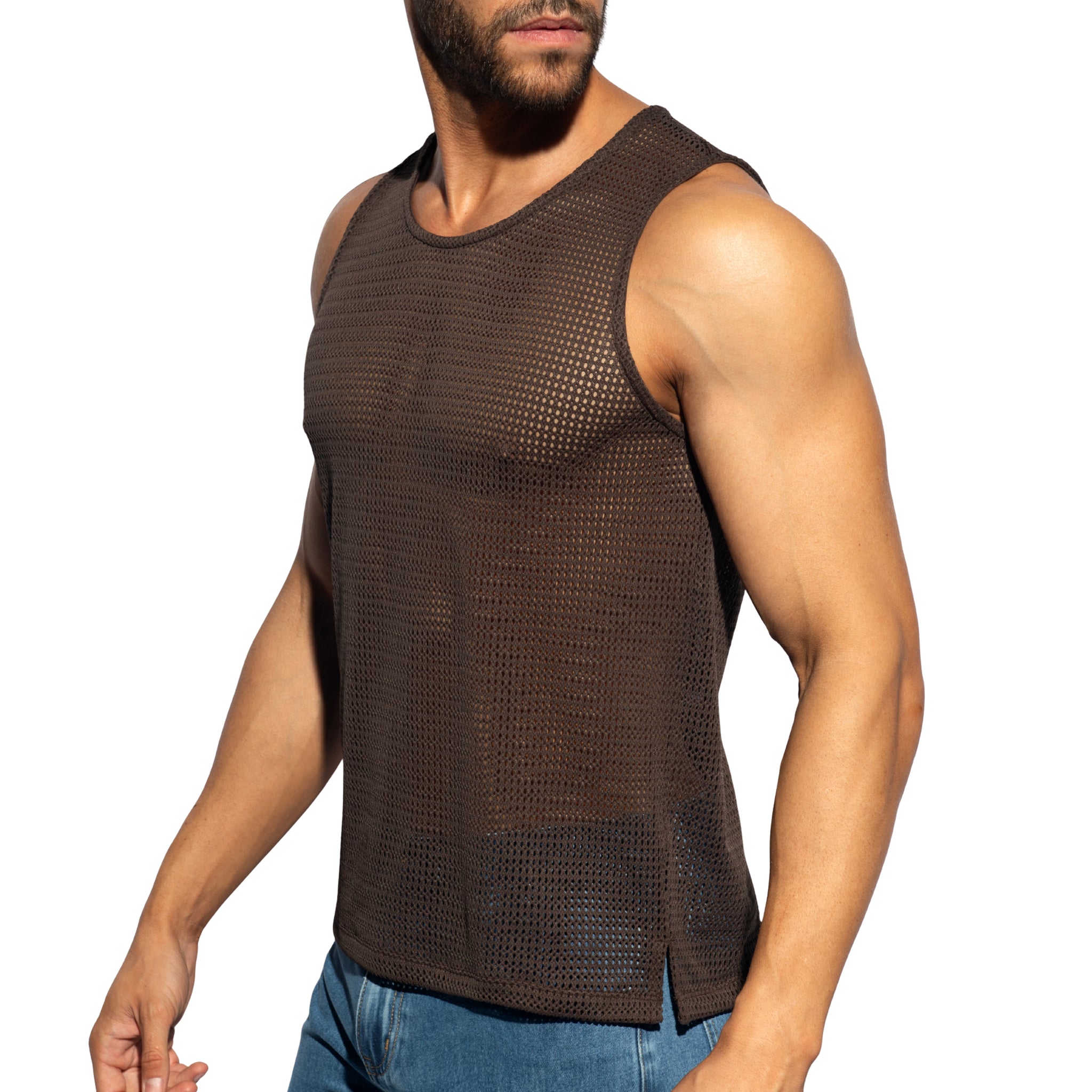 ES Collection Formentera Retro Tank Top Brown TS337