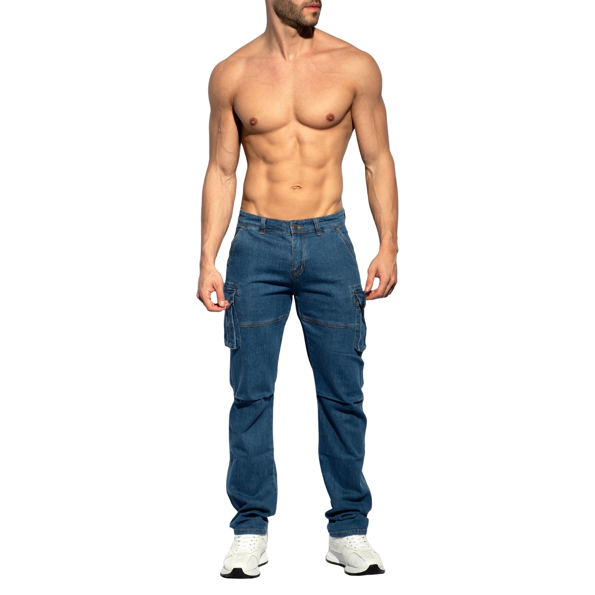ES Collection Cargo Denim Jeans Dark Jeans ESJ078