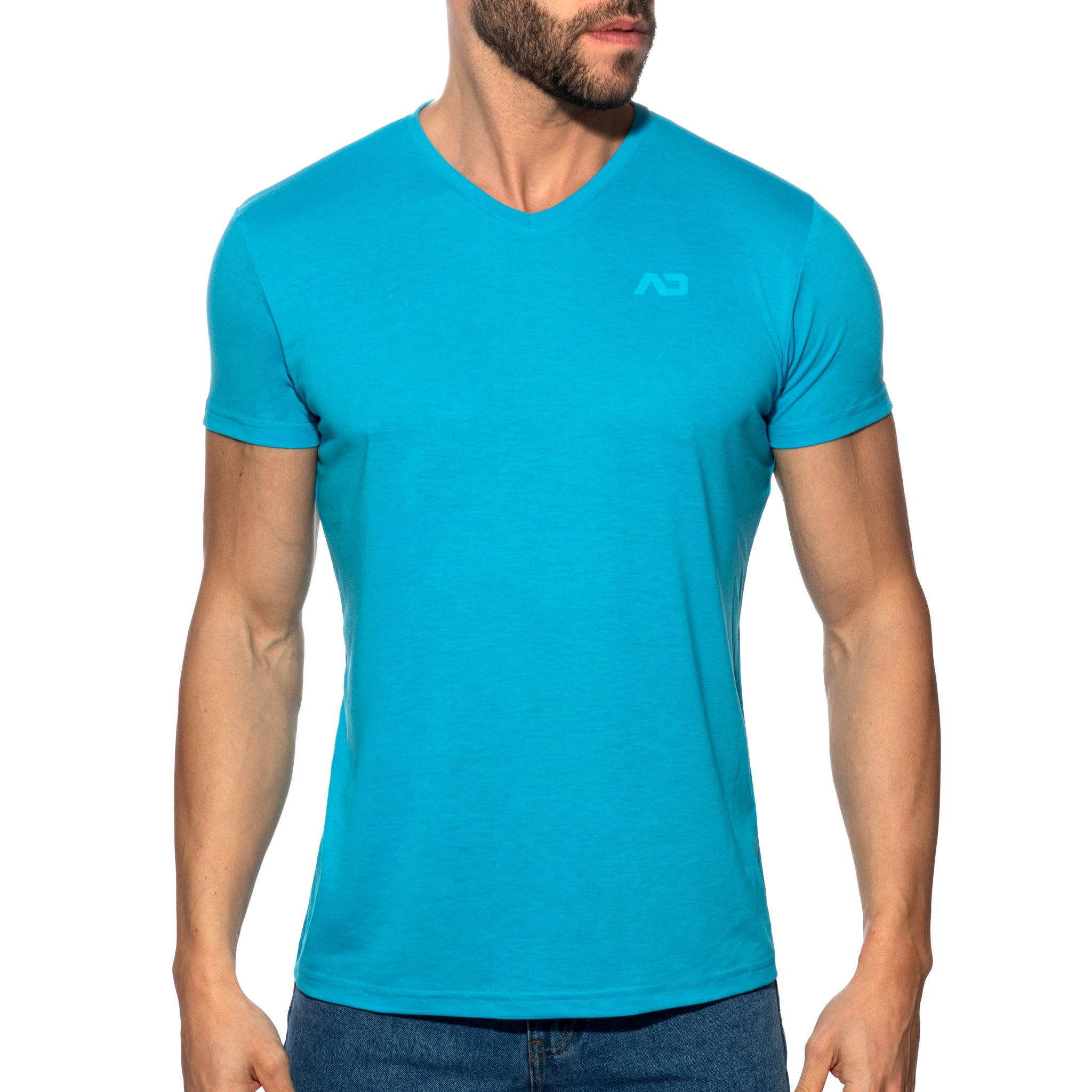 Addicted Basic V-Neck T-Shirt Turquoise AD423