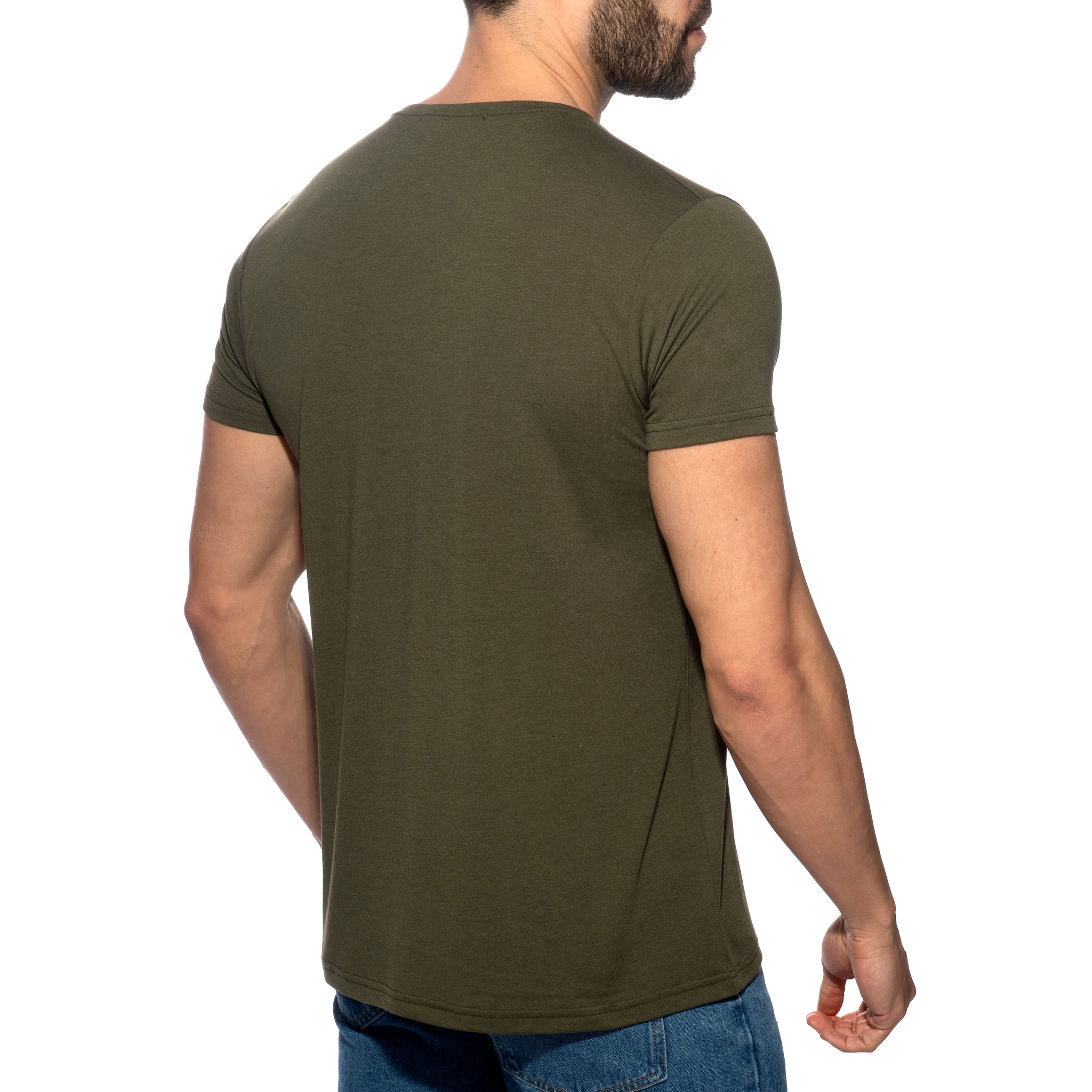Addicted Basic V-Neck T-Shirt Khaki AD423