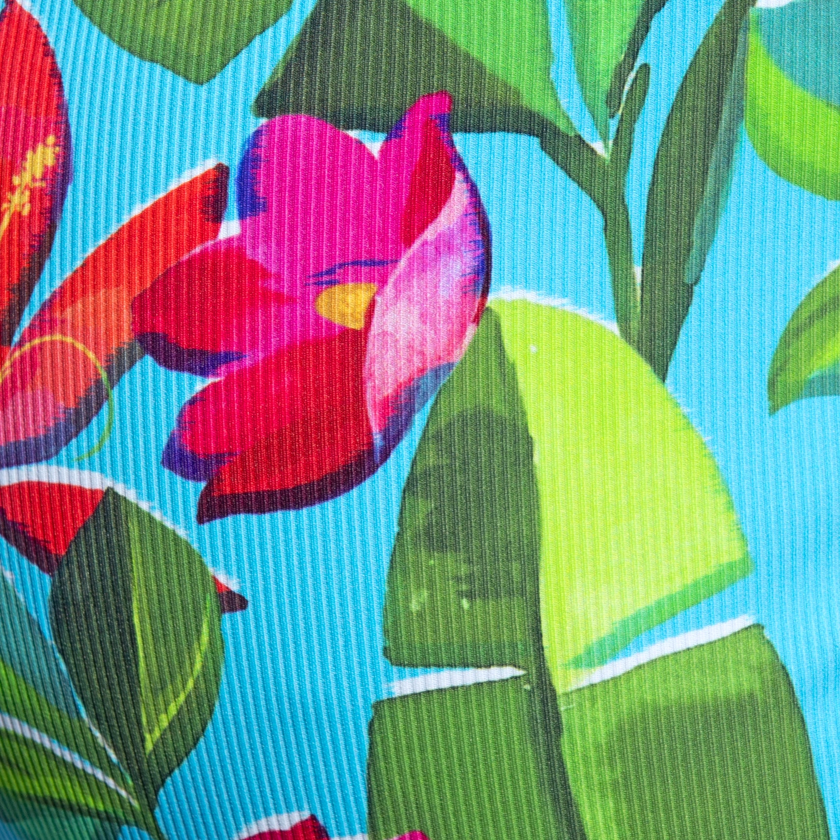 ES Collection Bold Flowers Thong Turquoise UN664