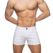 Addicted 5 Pockets Summer Shorts White AD1195