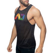 Addicted AD Rainbow Tank Top Black AD542