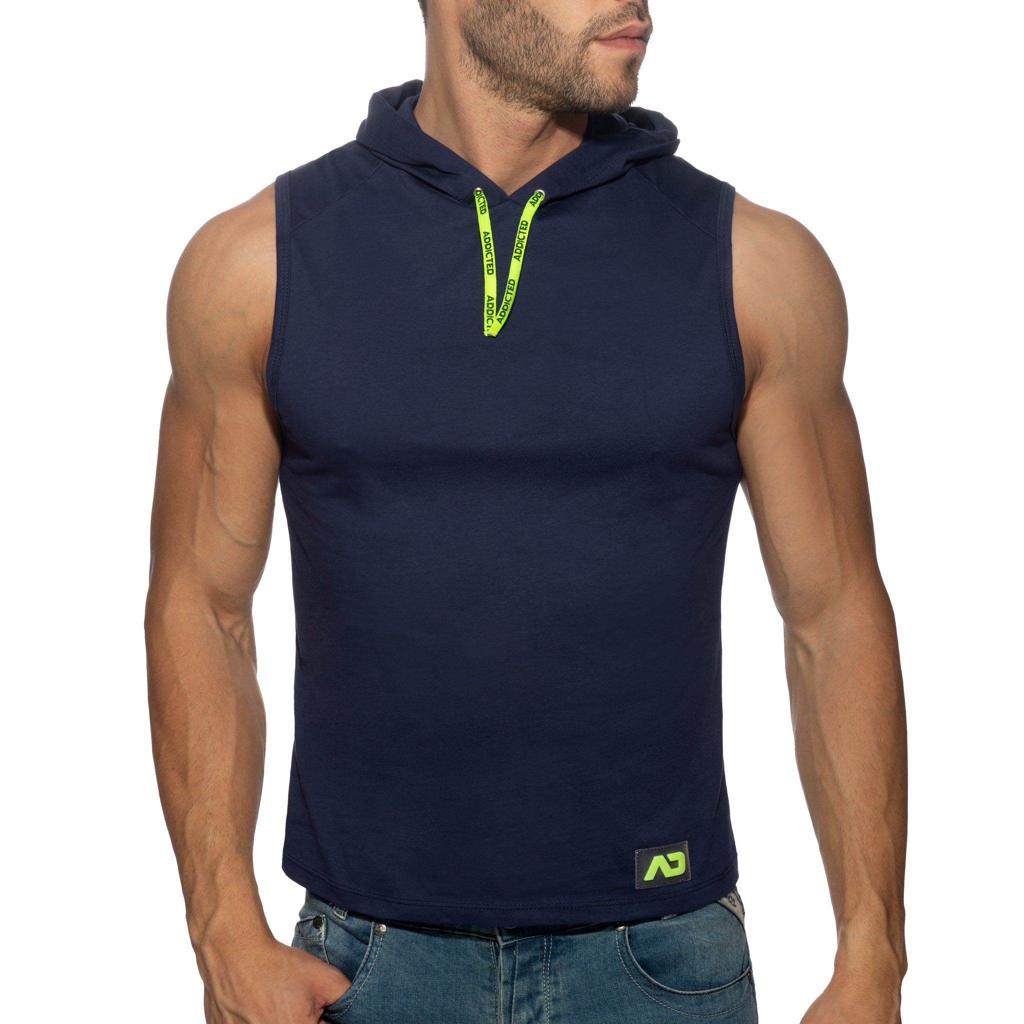 Addicted Band Cotton Hoody Navy AD1001