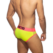 Addicted Neon Mesh Brief Neon Yellow AD1218