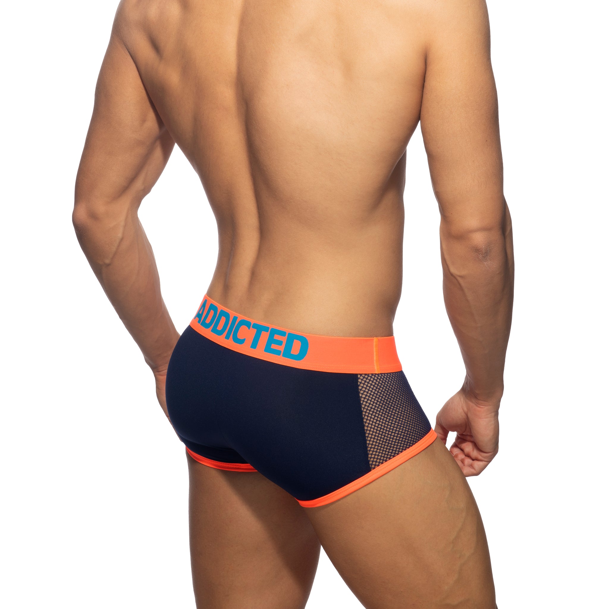 Addicted Neon Mesh Trunk Navy AD1219