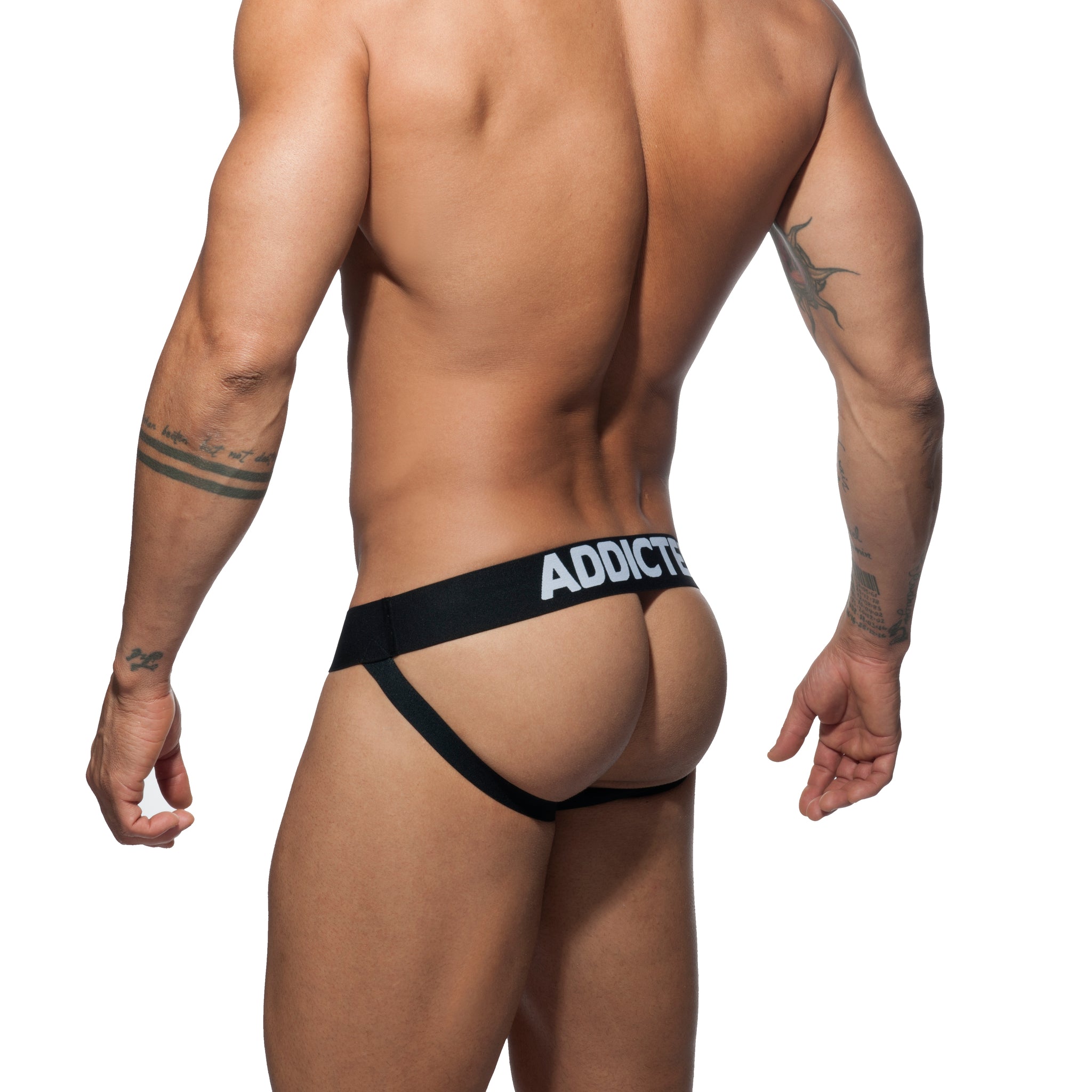 Addicted Push Up Mesh Jock Black AD773