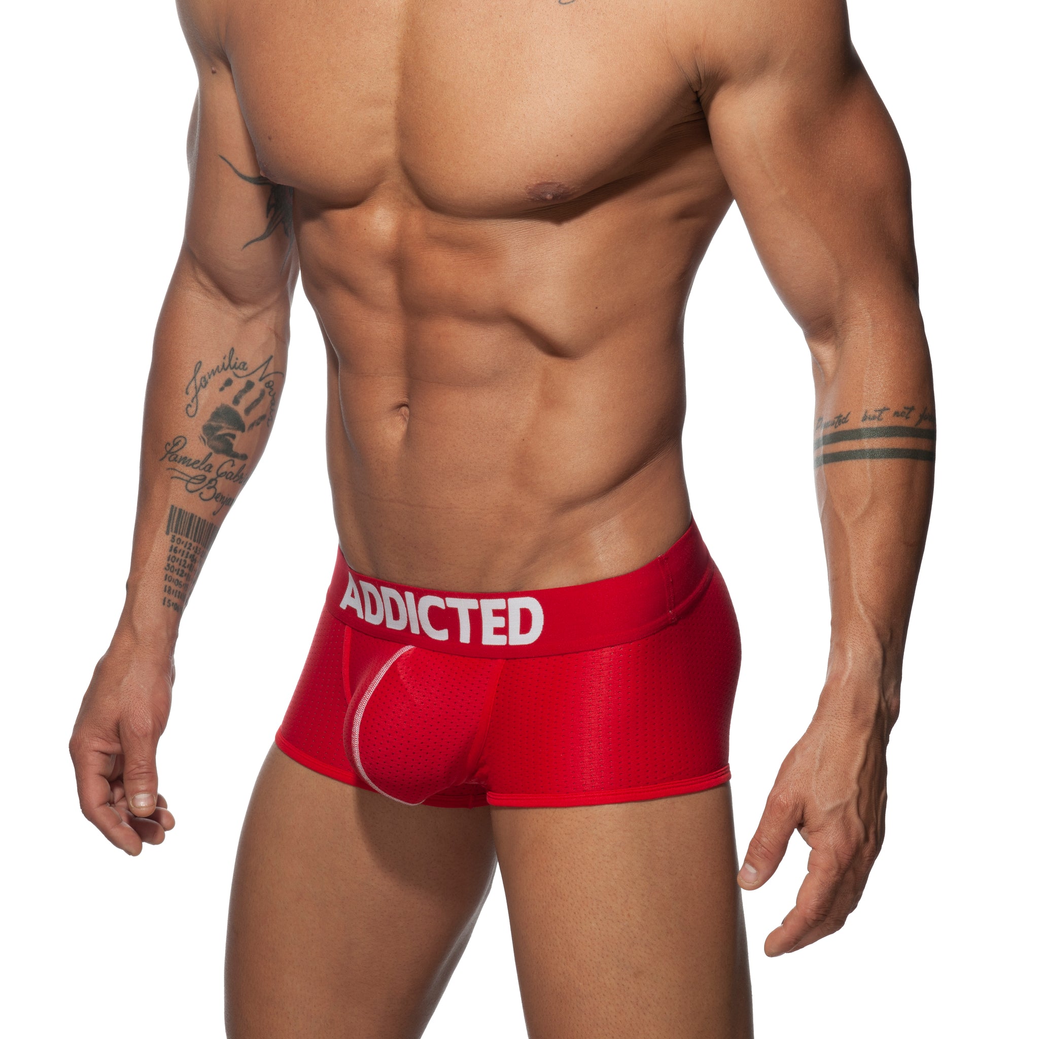 Addicted Push Up Mesh Trunk Red AD806