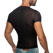 Addicted Thin Flame T-Shirt Black AD1109