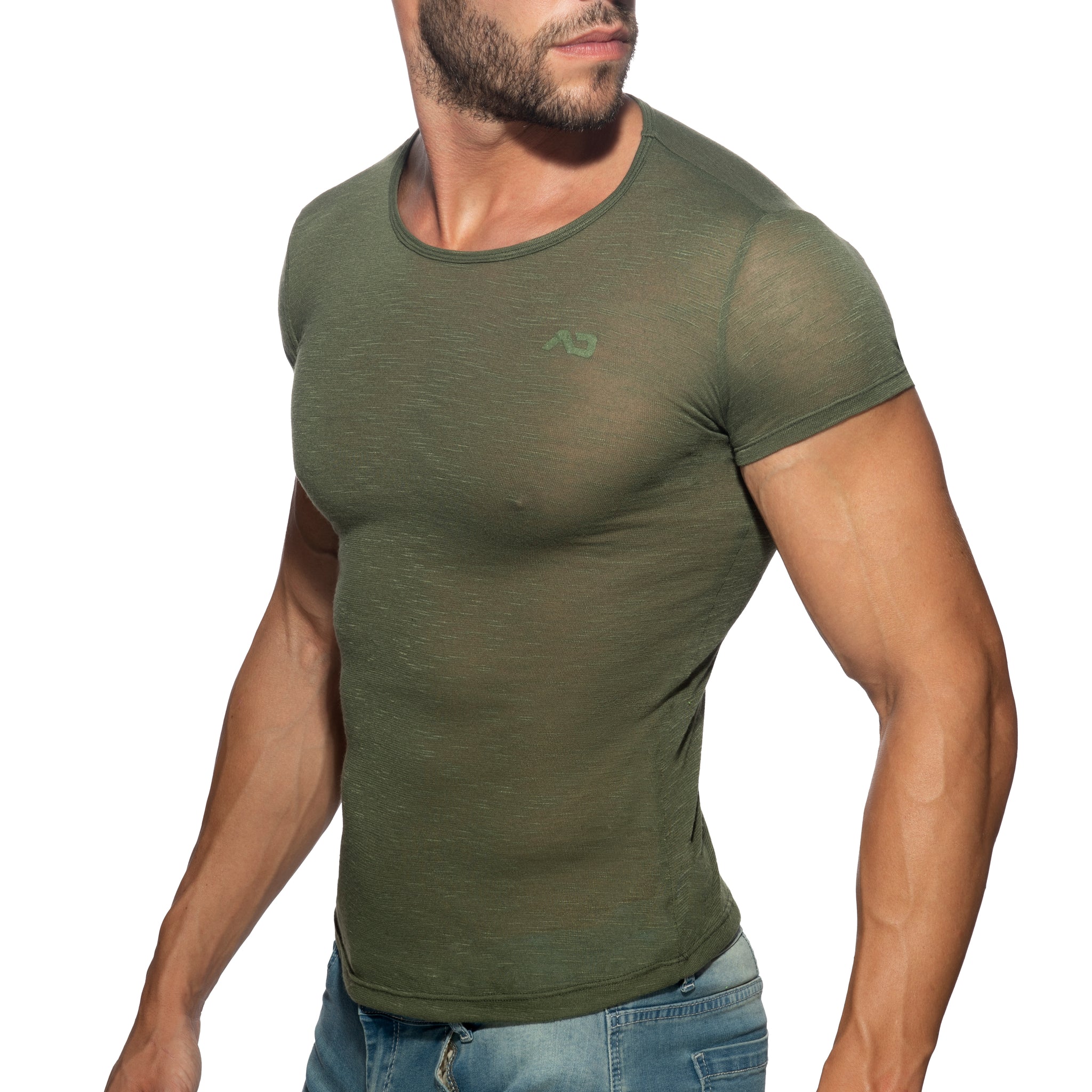 Addicted Thin Flame T-Shirt Khaki AD1109