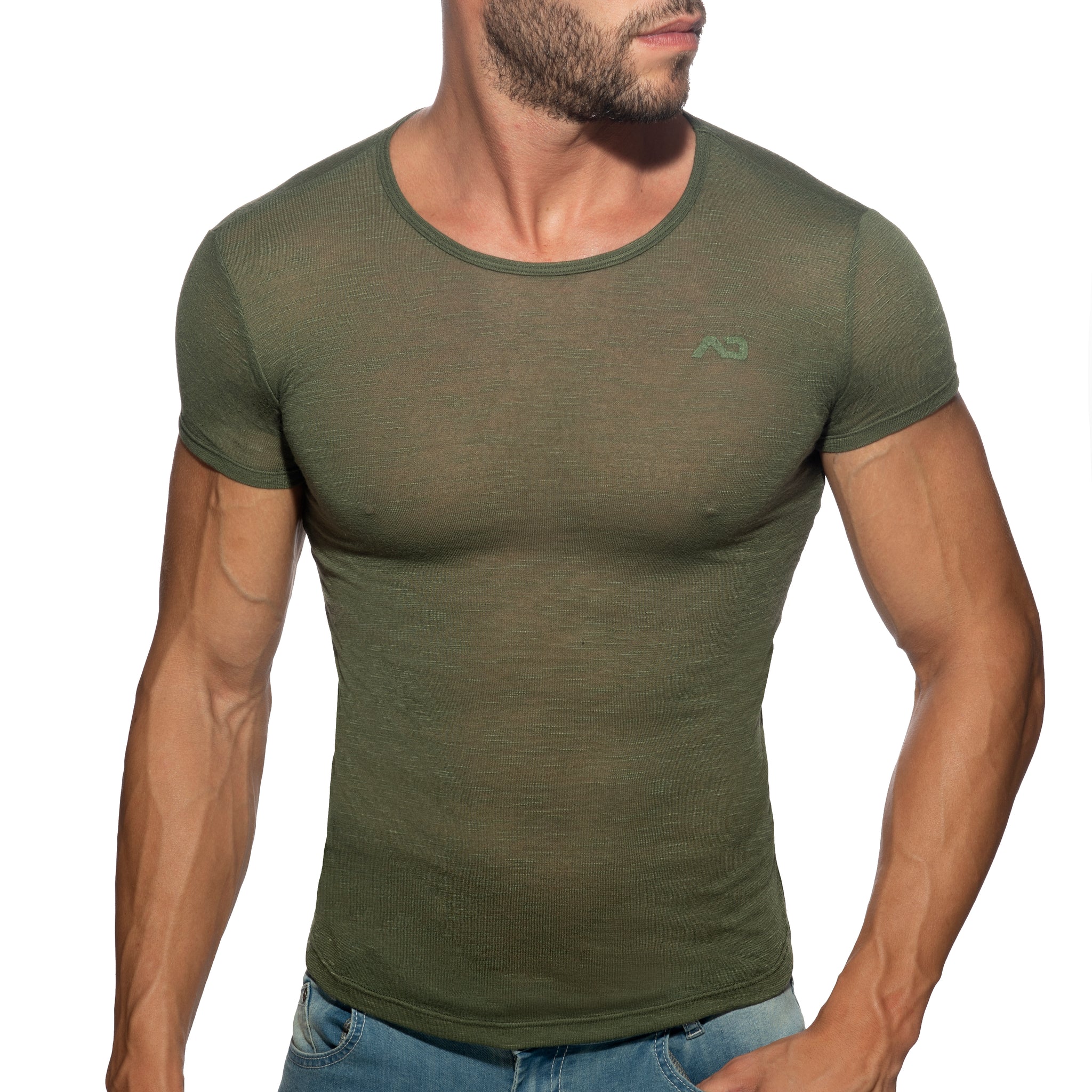 Addicted Thin Flame T-Shirt Khaki AD1109