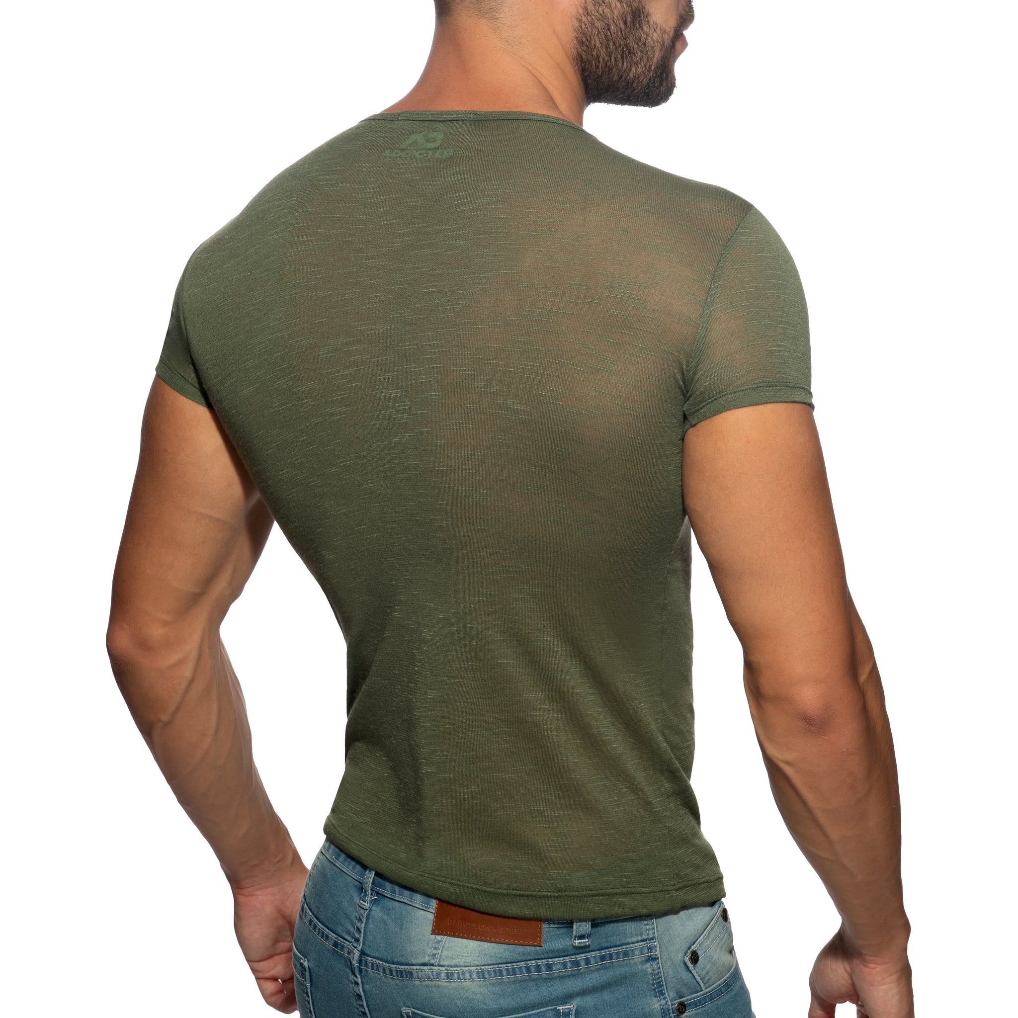 Addicted Thin Flame T-Shirt Khaki AD1109
